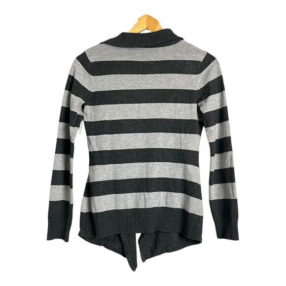 Athleta XS Sweater Full Zip Striped knit Jacket Athleisure - Picture 6 of 6